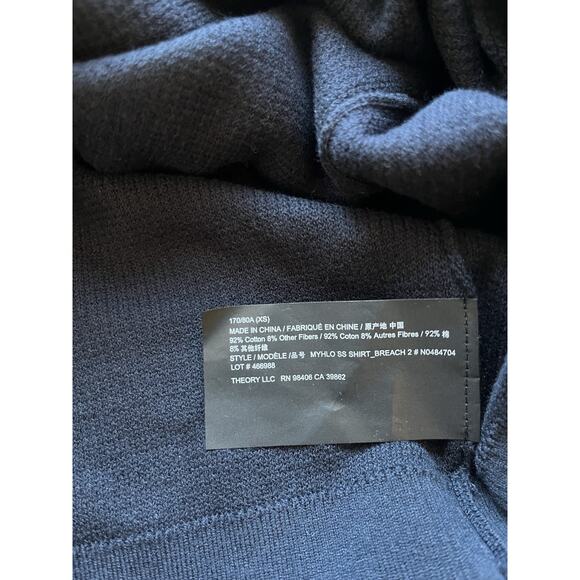 Brand New Men’s Theory Myhlo Knit Button Down Short Sleeve Shirt Xs - Picture 13 of 13